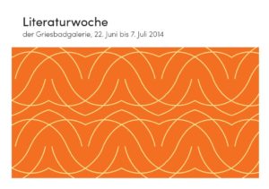 Deckblatt des Literaturwoche-Flyers 2014 (Design Martin Leibinger)